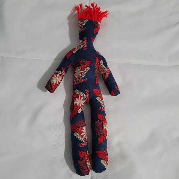 Handmade Dammit Doll Captain Marvel Superhero Toy Stress Ball Reliever One Size - Picture 3 of 4